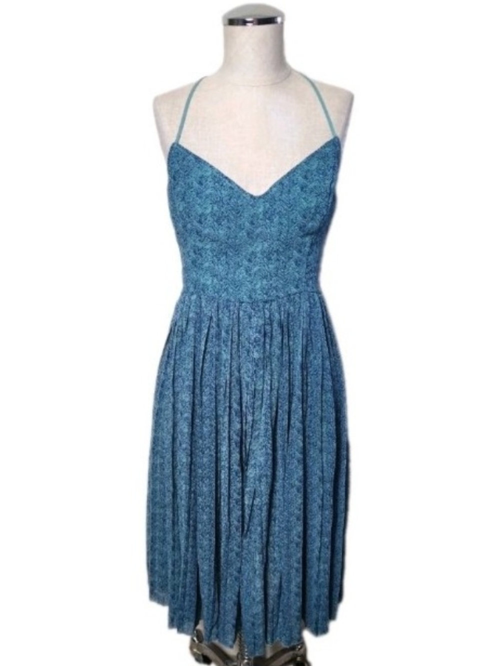 Y2K Hollister Spaghetti Strap Pleated Chiffon Racerback Midi Dress Size Medium